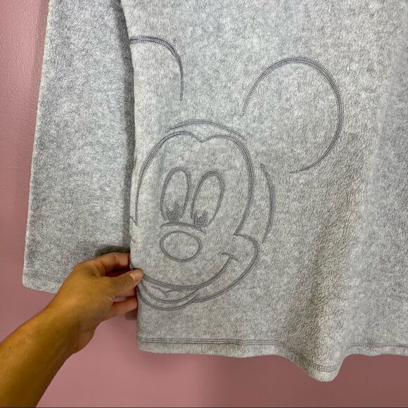 Disney Mickey Mouse Gray fleece Sweater size small - Picture 3 of 6